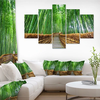 Path to Bamboo Forest Canvas Wall Art