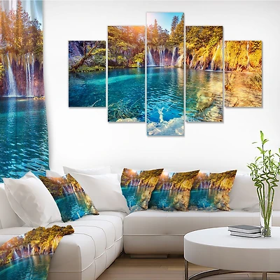 Turquoise Water and Sunny Beams Canvas Print