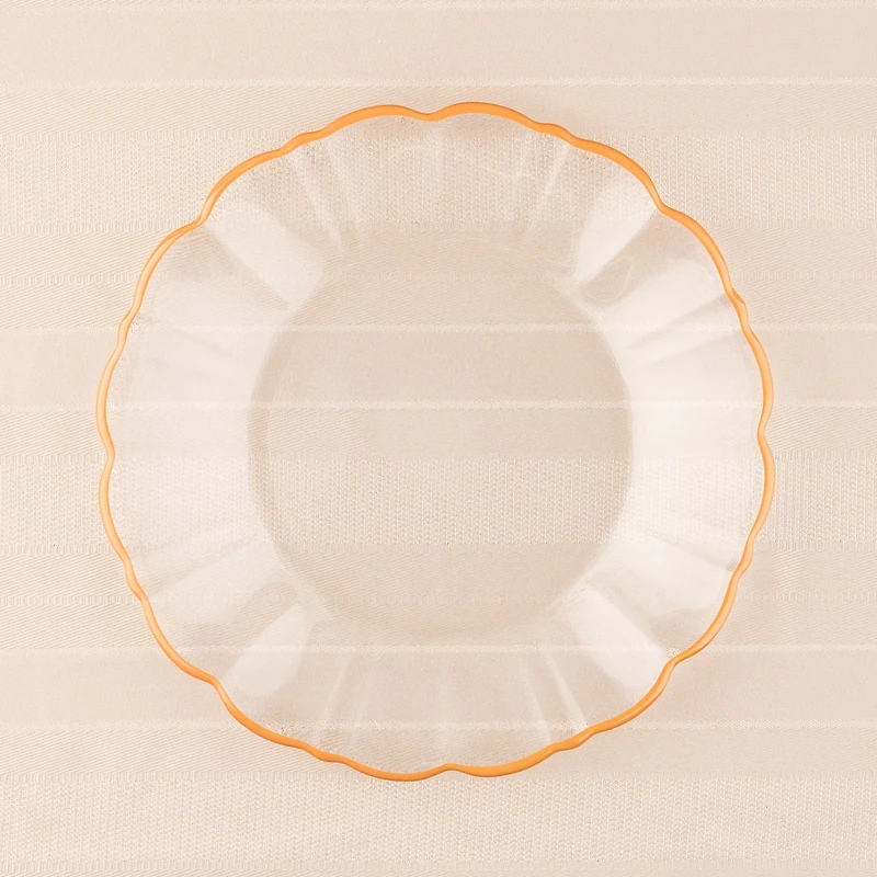 Elegance Orange Rim Dessert Plate - 21cm