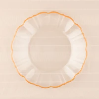 Elegance Orange Rim Dessert Plate - 21cm