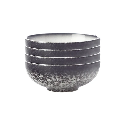 Maxwell & Williams Set of 4 Black Granite Coupe Bowls - 11cm