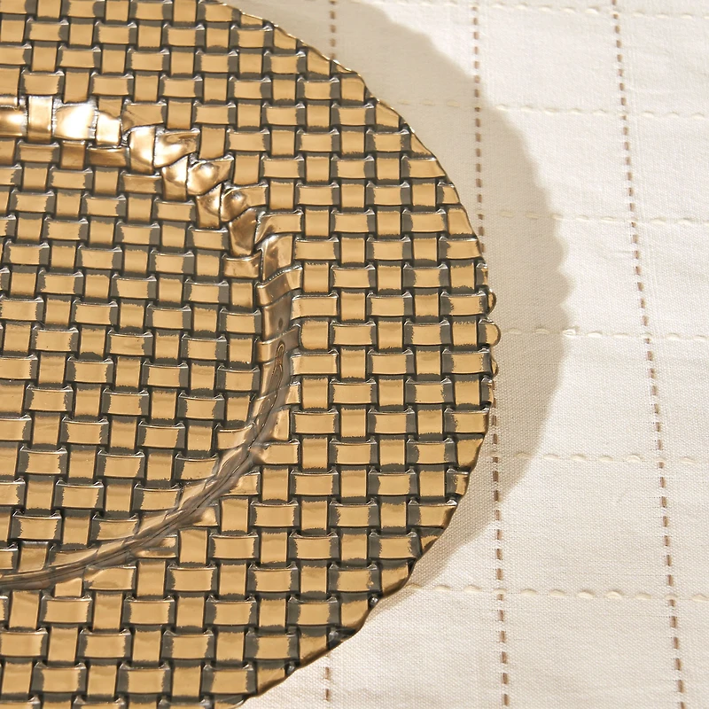 Braid Charger Plate - Gold 