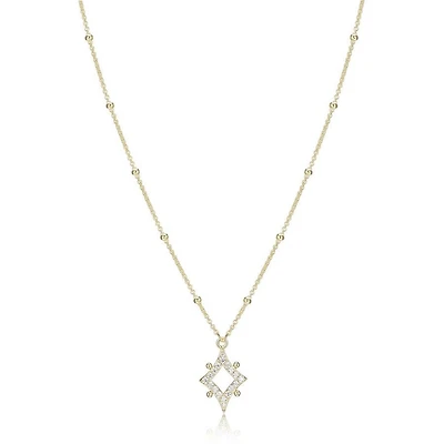 ELLE 18K Gold Plated Sterling Silver & Cubic Zirconia Star Pendant Necklace