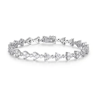 Reign Sterling Silver & Cubic Zirconia Triangle Bracelet
