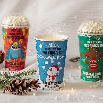 Hot Chocolate Cup Snow Man Poop with Marshmallows