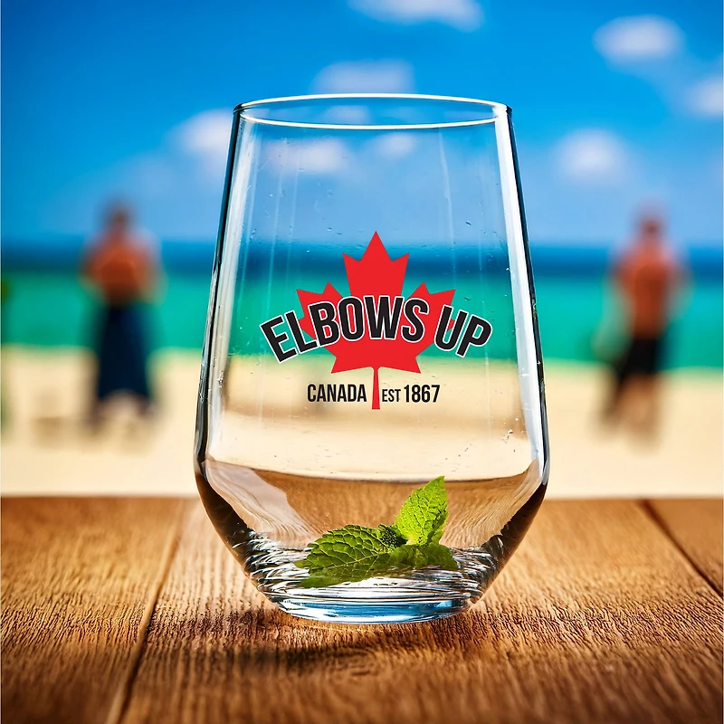 Elbows Up Verres sans pied, ensemble de 6 - 13 oz