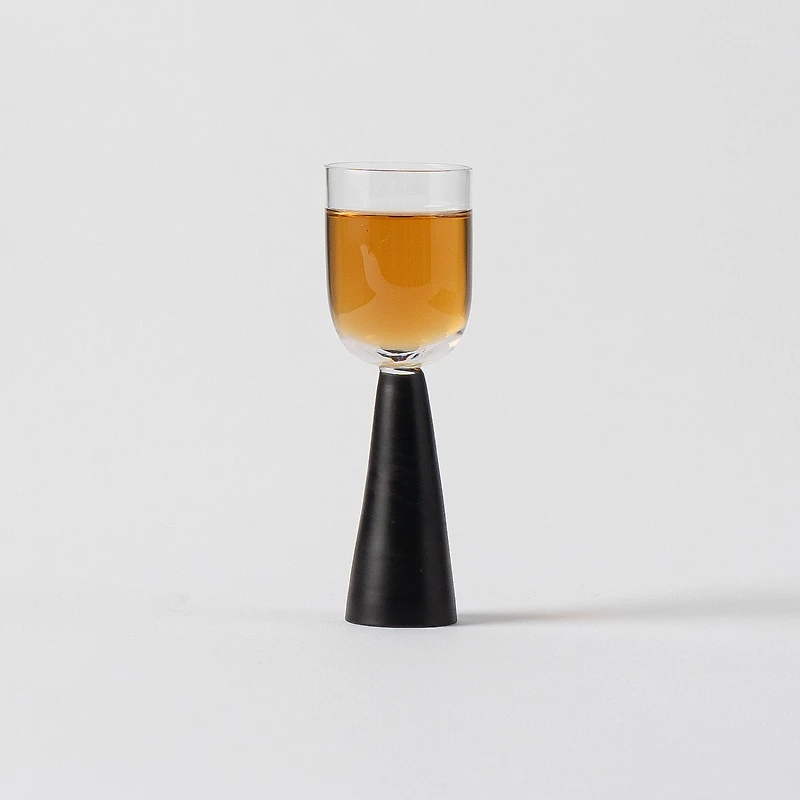 Verre de shot Pyramide, ensemble de 4 - Noir, 40 ml