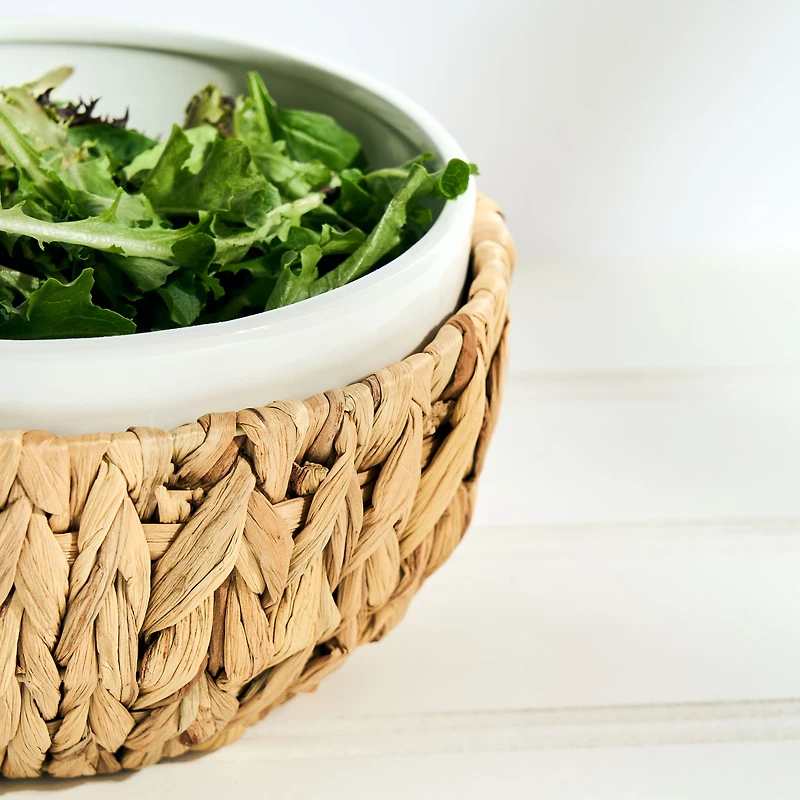 JS Gourmet Saladier en céramique et jacinthe d'eau