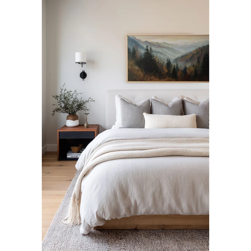 Oleka Dawn the Pines Framed Canvas Wall Art