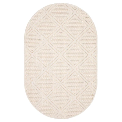 Tosca tapis ovale contemporain taupe