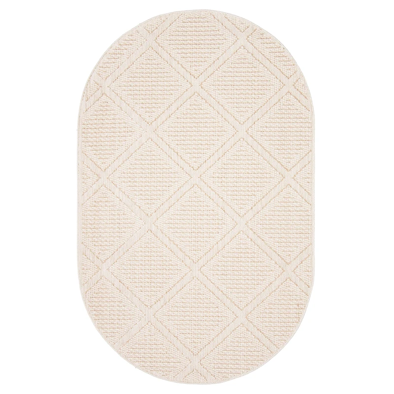 Tosca tapis ovale contemporain taupe