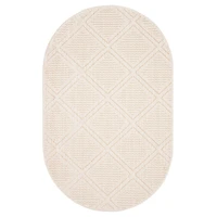 Tosca tapis ovale contemporain taupe