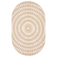 Manon Contemporary Oval Taupe Area Rug