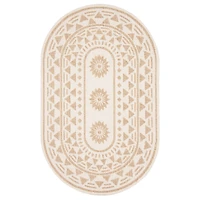 Finley tapis ovale contemporain taupe