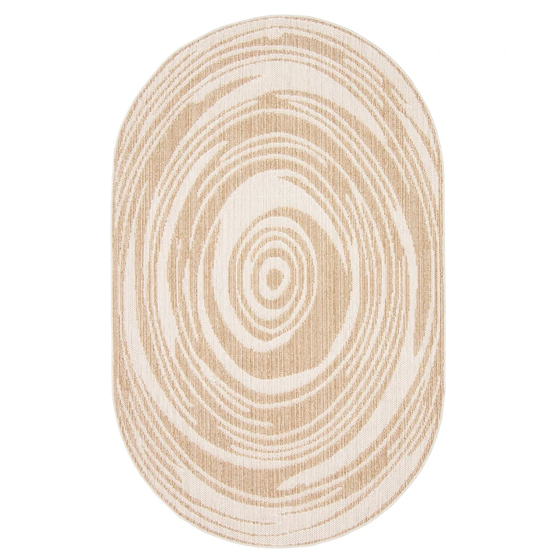 Merry tapis ovale contemporain taupe