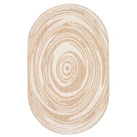 Merry tapis ovale contemporain taupe
