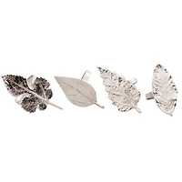 Elegance Set of 4 Assorted Leaf Napkin Rings