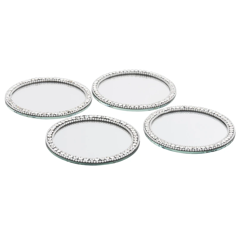 Elegance Set of 4 Brilliant Mirror Coasters