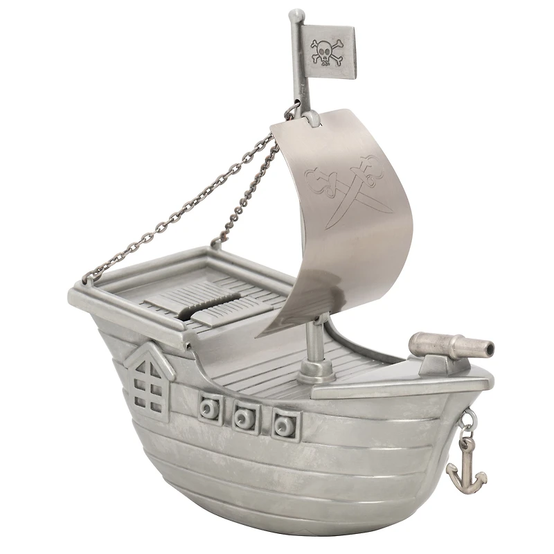 Tirelire bateau pirate en étain par Elegance