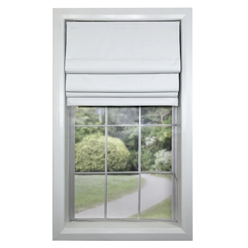 Octavia Cordless Roman Shades - White