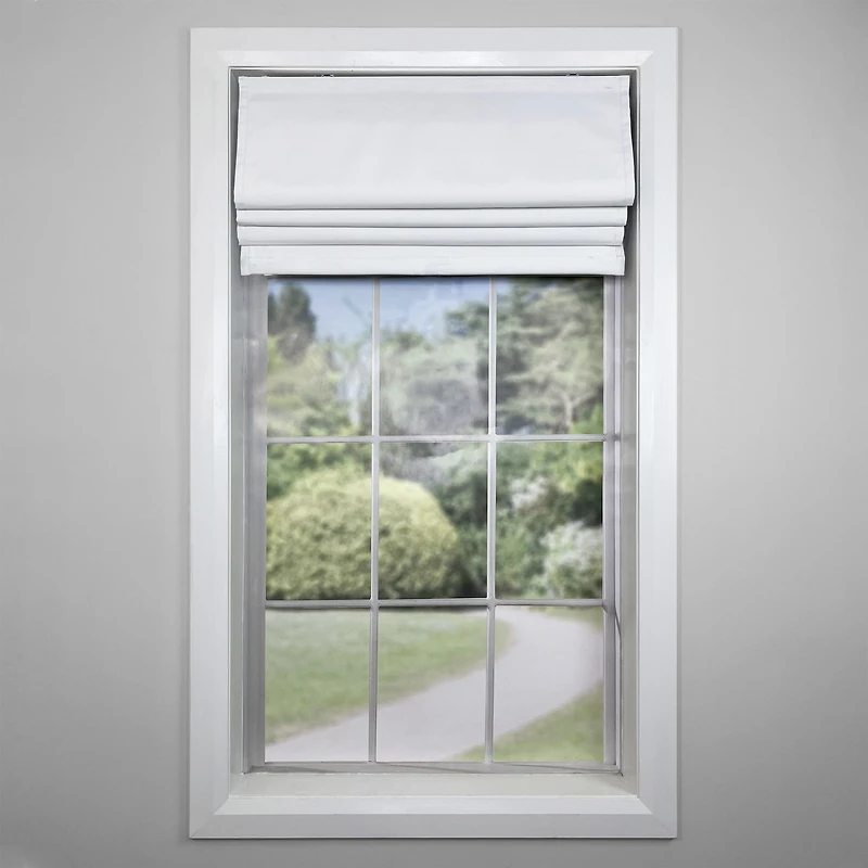 Octavia Cordless Roman Shades - White