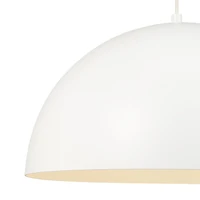 Lustre Ozona à 1 lumière couleur blanc cassé mat