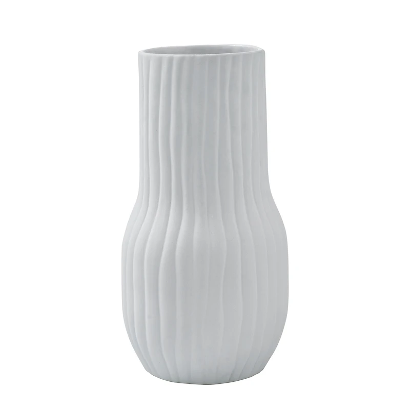 Vase Criley en grès céramique blanche