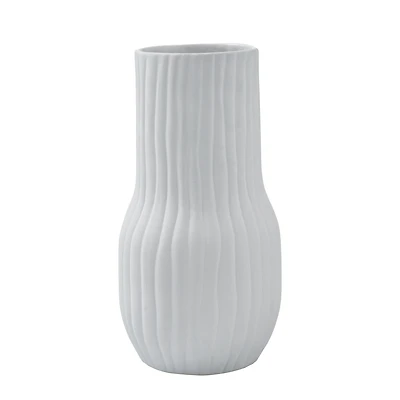 Vase Criley en grès céramique blanche