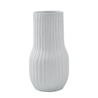 Vase Criley en grès céramique blanche