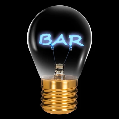 BAR Neon LED Lightbulb - Blue