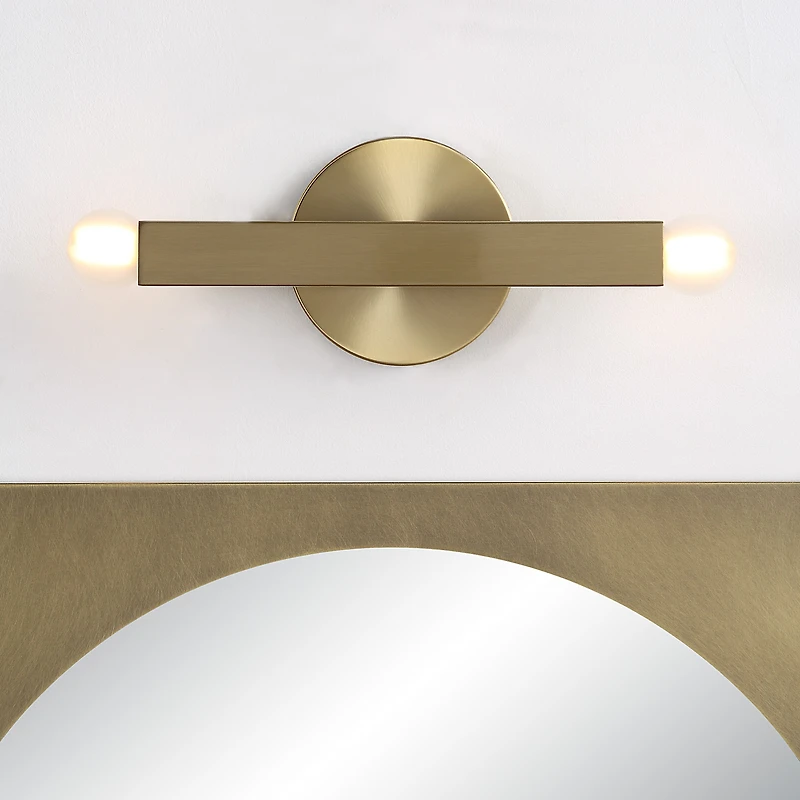 Kassie 11" Burnished Brass 2-Light Wall Sconce