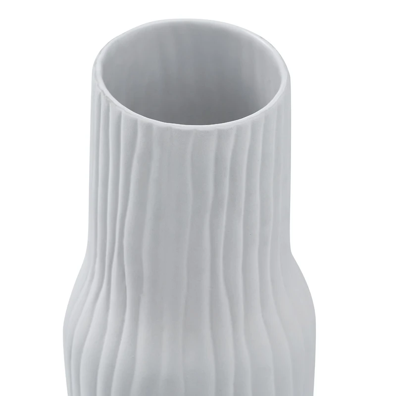 Vase Criley en grès céramique blanche