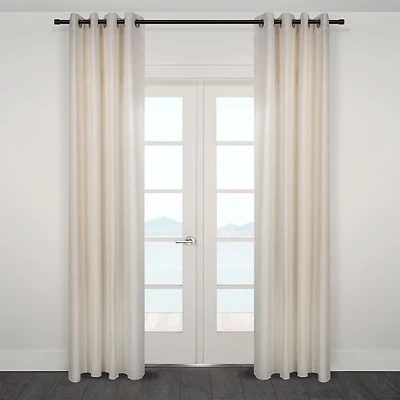 Capri Semi Sheer Grommet Curtain - Linen