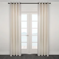 Capri Semi Sheer Grommet Curtain - Linen