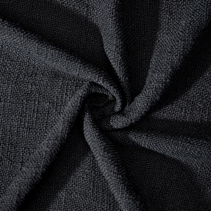 Jeté « Carnelia » en coton tissé noir