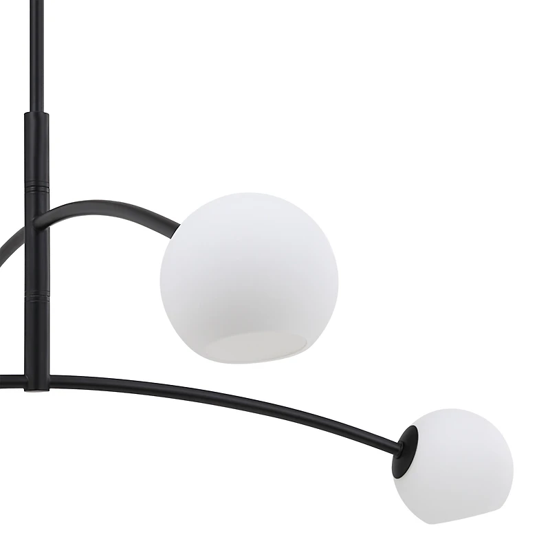 Lustre Nube à 4 lumières couleur noir mat
