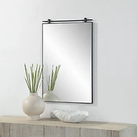 Titel 36" Tall Rectangular Mirror, Matte Black