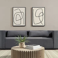 Moreau 24" Wide Canvas Art with Wood Frame, Painted Black