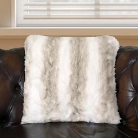 Snow Fox Faux Fur Cushion