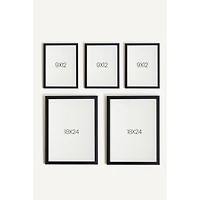Oleka Rêves du verger Framed Canvas Wall Art, Set of 5 - Black Wood Frame