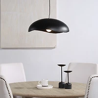 Filomena 22" Wide 1-Light Chandelier, Matte Black
