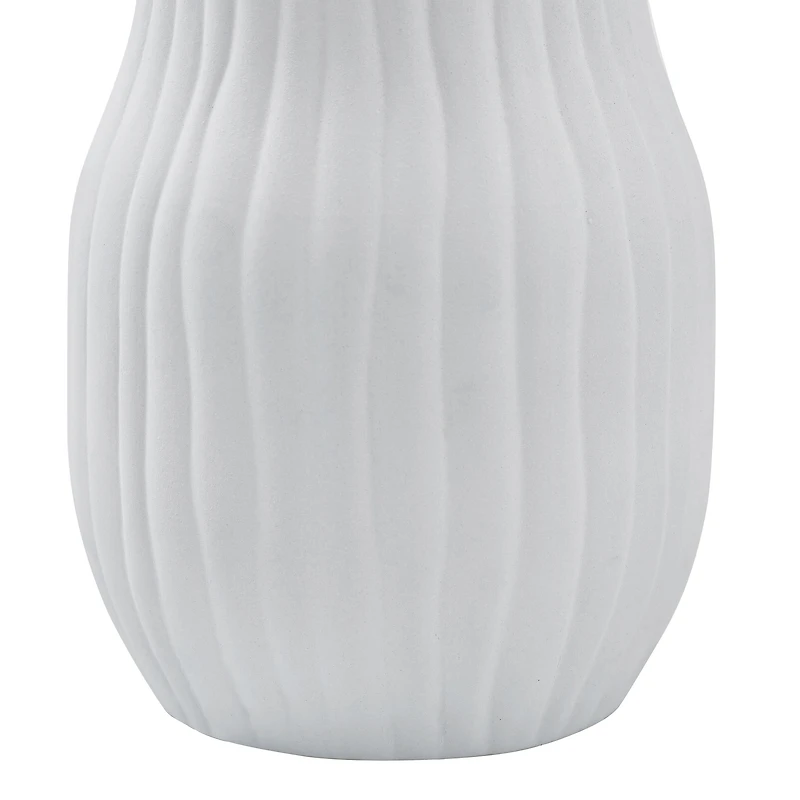 Vase Criley en grès céramique blanche