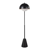 Lampadaire Cooke couleur noir mat avec abat-jour