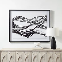 Art mural Mica de 45 po avec cadre en bois