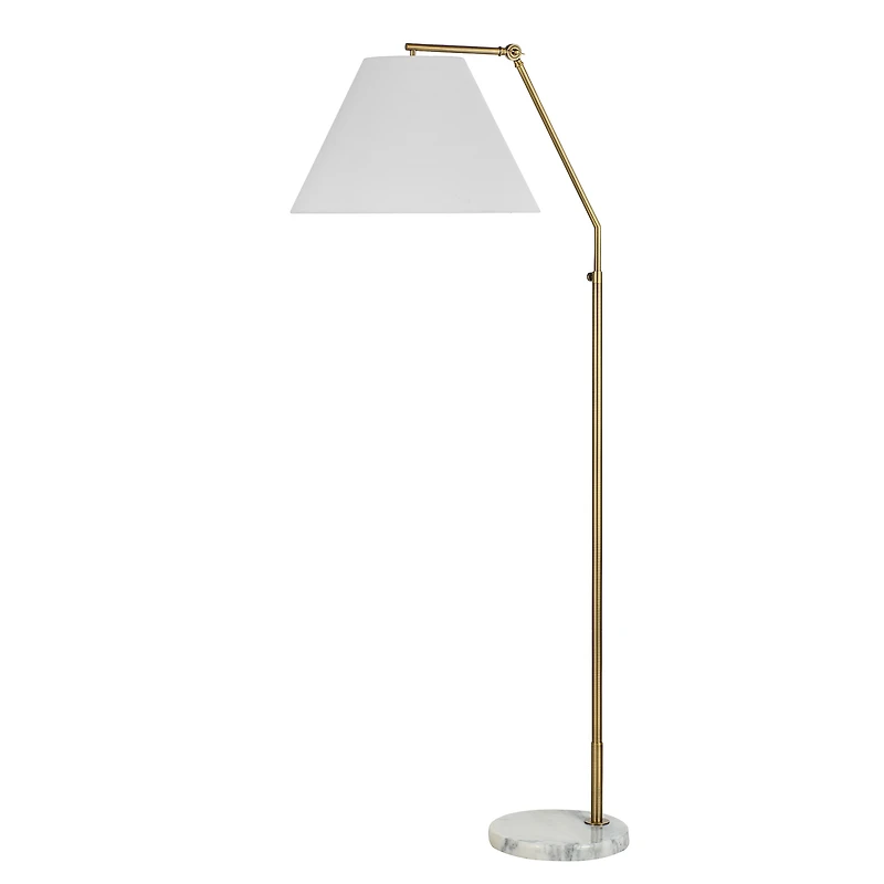 Claire Antqiue Brushed Brass Floor Lamp
