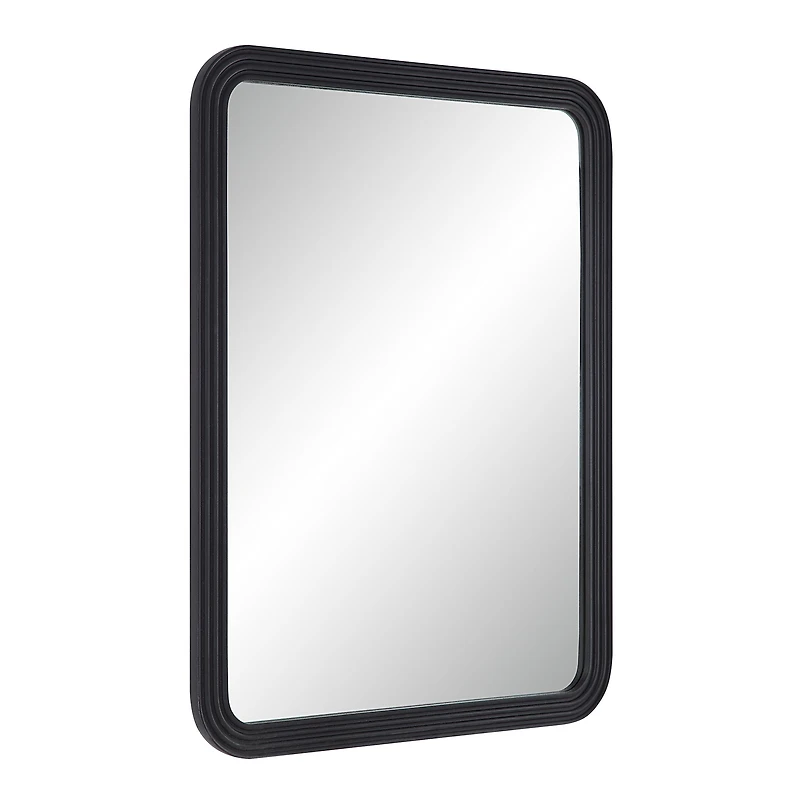 Nolana 40" Tall Rectangular Mirror, Textured Matte Black
