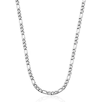 STEELX Stainless Steel 4.5mm Figaro Chain Necklace 24"