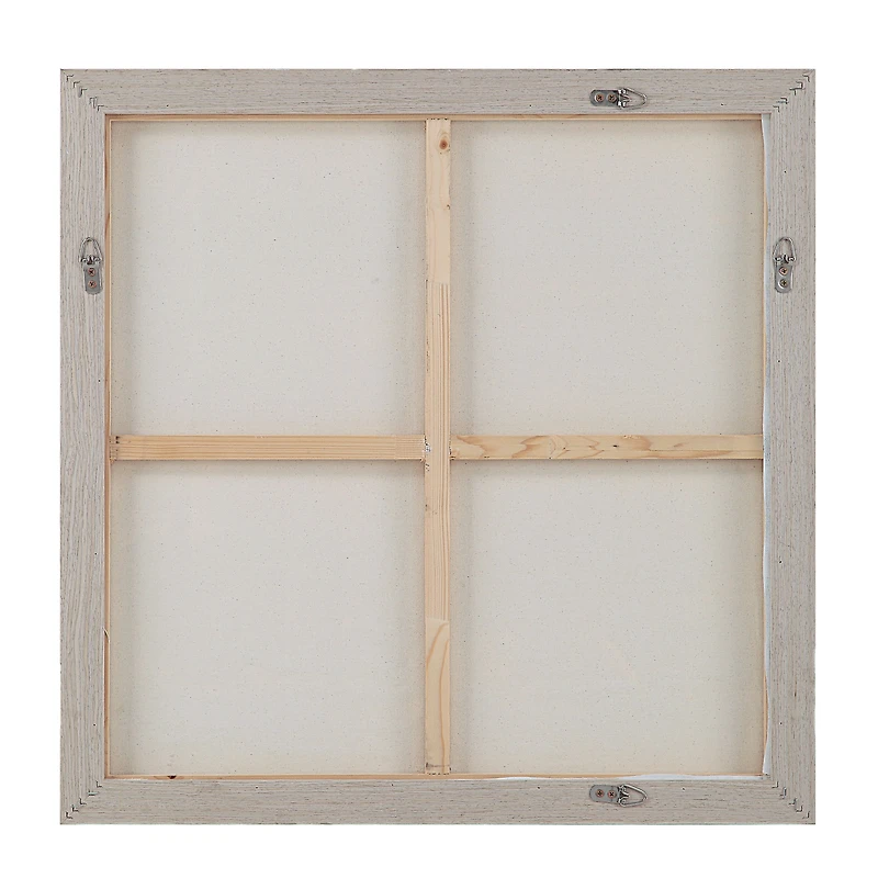 Heleni 30" Wide Canvas Art with Wood Frame, Cream