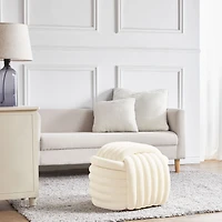 JESSICA Knot Ottoman - Ivory
