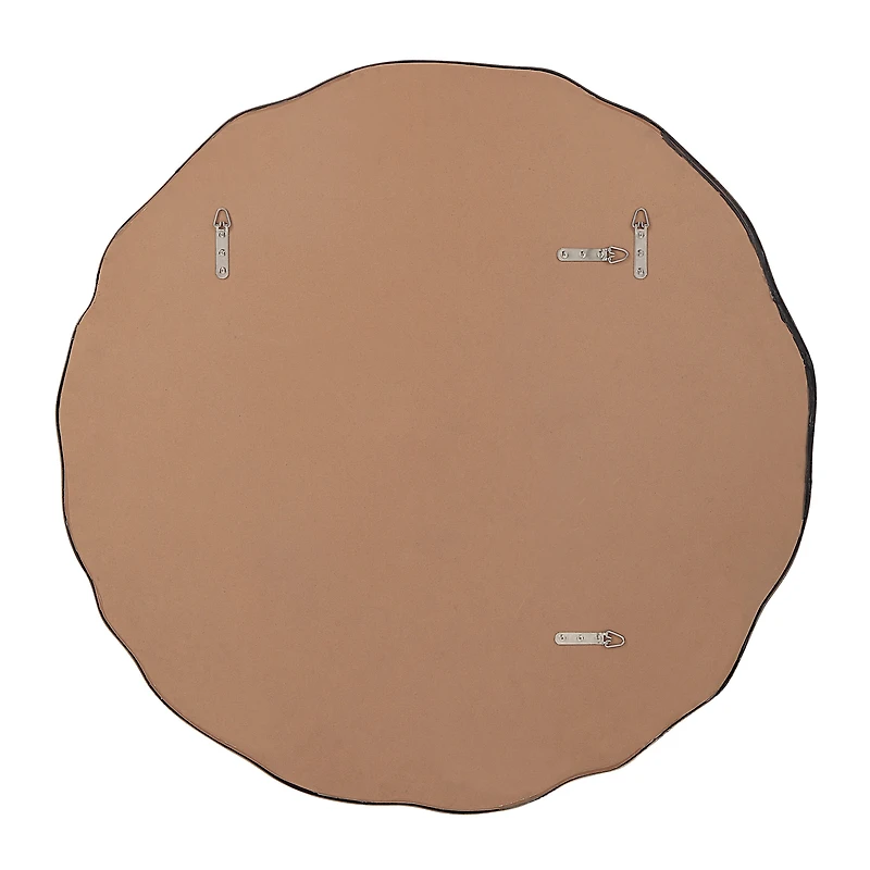 Bern 40" Tall Round Irregular Mirror, Antique Brushed Brass